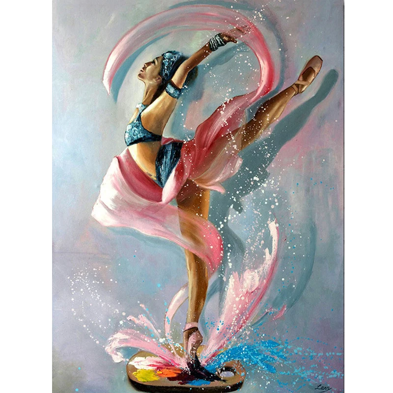 

5D Diy Full Square Resin Diamond Painting Cross Stitch Kits Ballet Dancer Girl Mosaic Round Embroidery Wedding DecorationZP-4100