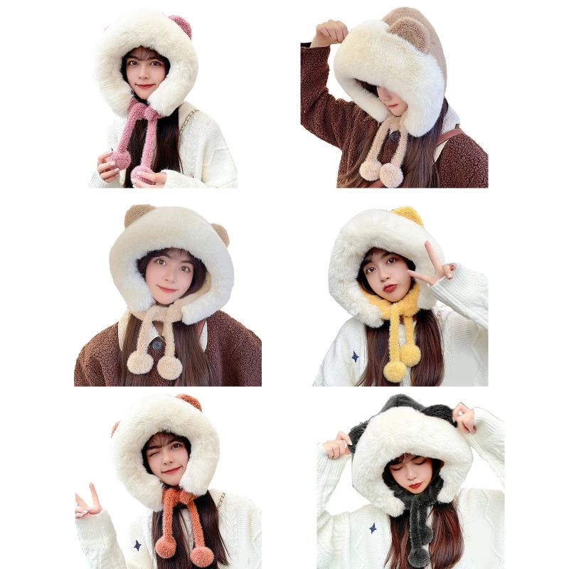 

Personalized Bear Hat Animal Ears Costume Party Favors Hats Thicken Plush Caps 101A