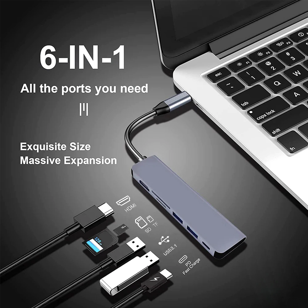 

USB-разветвитель с портом Type-C на HDMI, 3,1 Вт