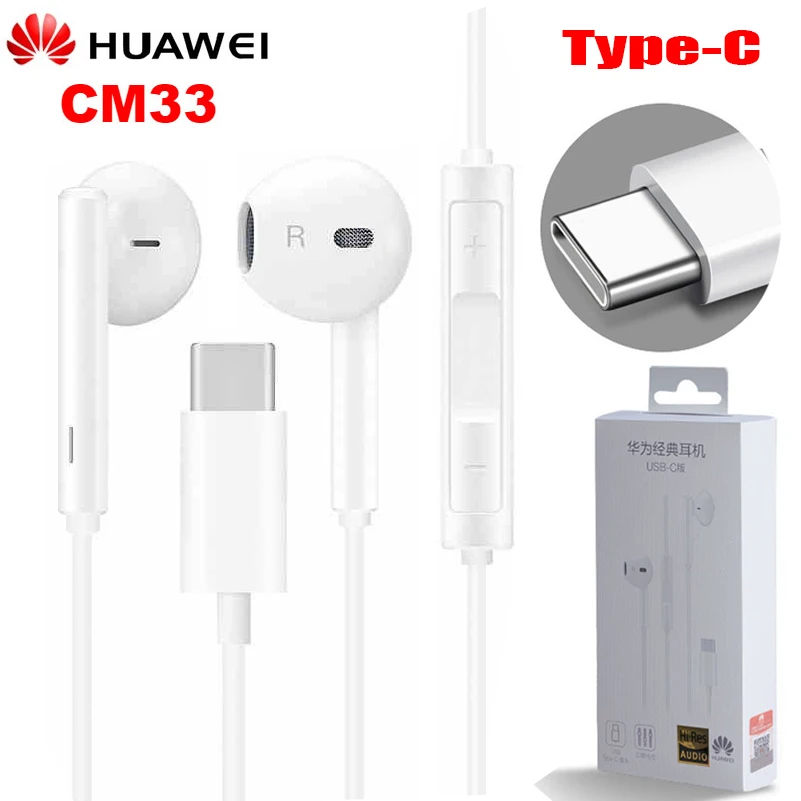 Оригинальные наушники Huawei Honor am116 гарнитура с микрофоном 3 5 мм/Type c для P8 P9 P10 P20 Pro Mate