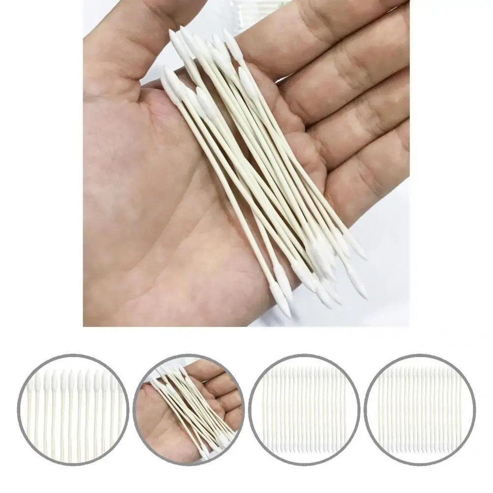 

100Pcs/Set Unique Earbuds Cleaner Wide Application Solid Color Cleaning Swab Multifunctional Earbuds Cleaning Swab