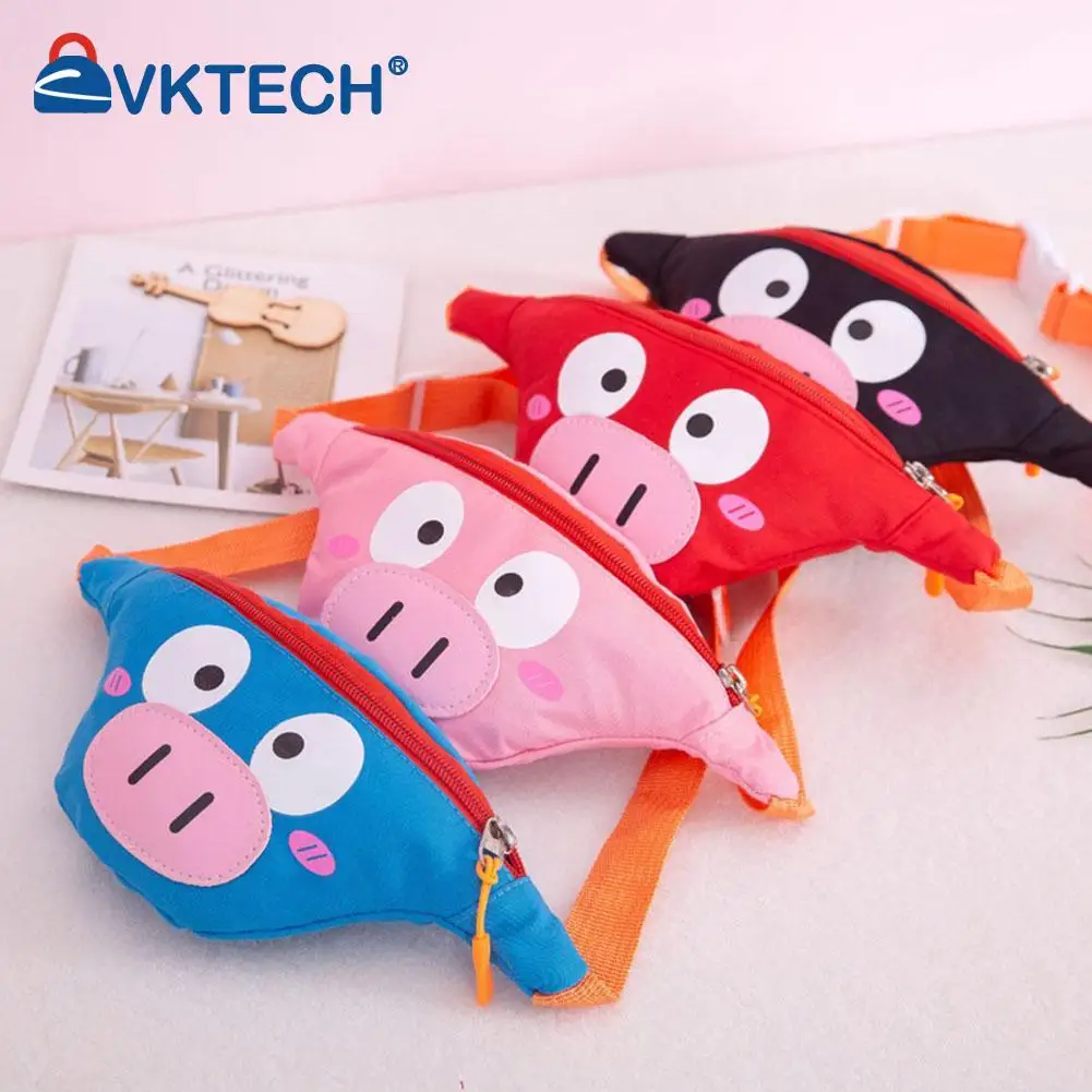 

Детские поясные сумки, детская забавная сумка, Мультяшные животные, свинья, нагрудная сумка для денег для девочек