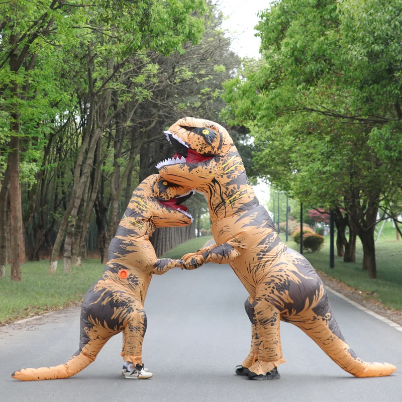 Надувной костюм T Rex рождественские костюмы одежда для динозавров Trex Забавный