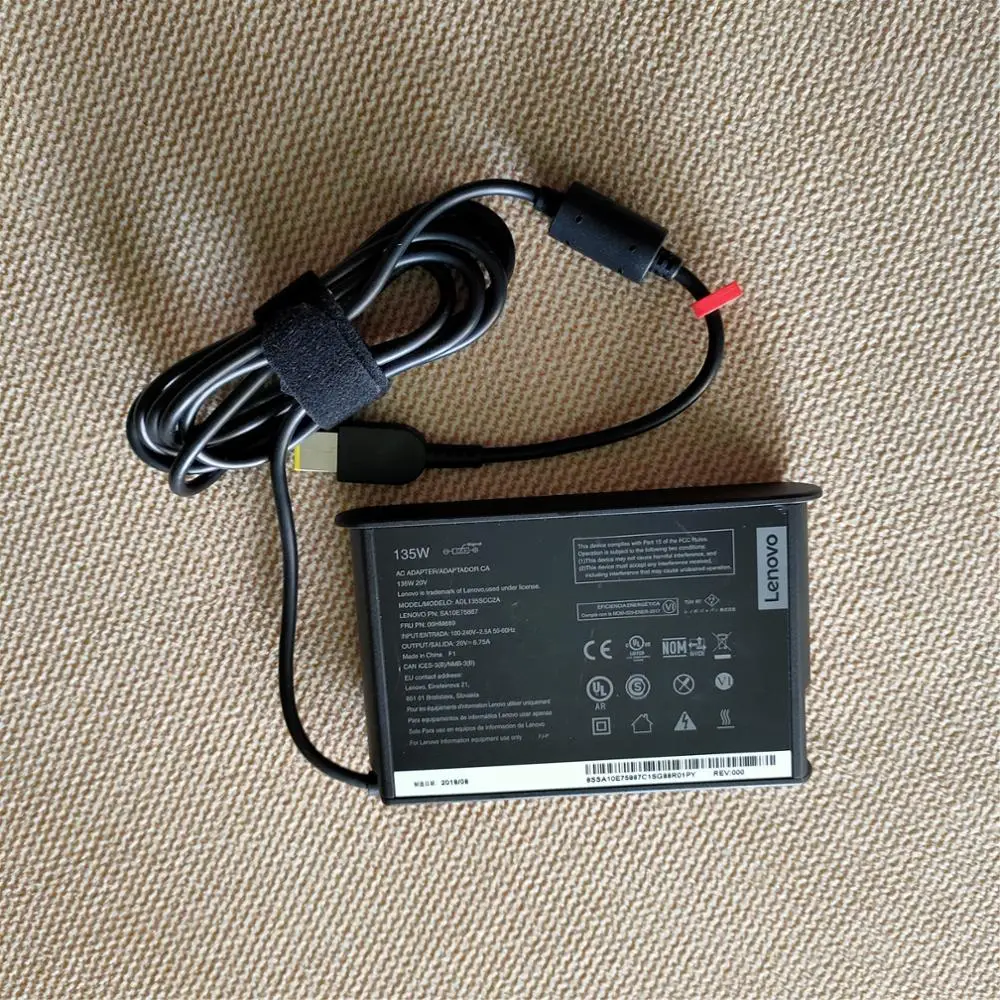 / 135 Вт адаптер переменного тока для lenovo ThinkPad X1 Экстремальный ThinkPad P1 00HM687 00HM689 135 Вт, 20VDC, 2 P, WW, чи адаптеры переменного тока
