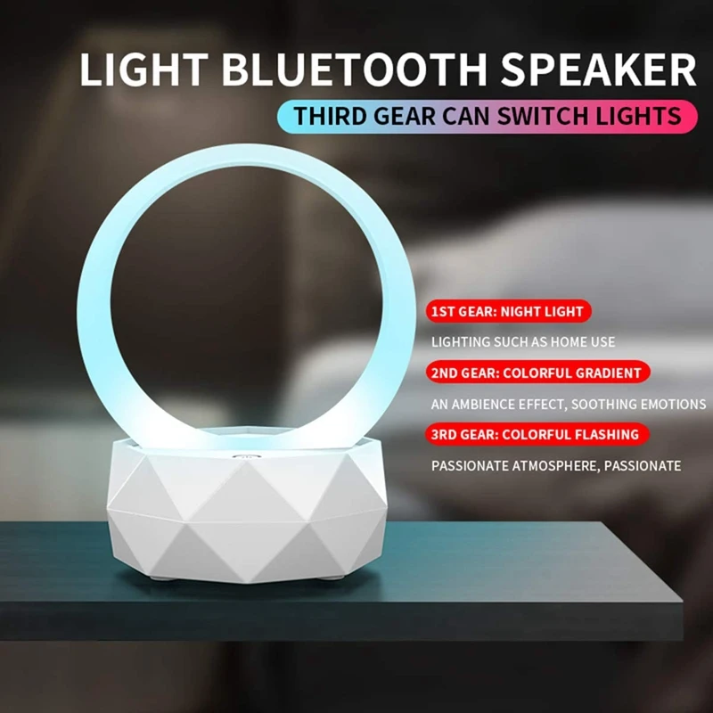 

LED Bluetooth Speaker Night Light Portable Wireless Speaker Lamp Colorful RGB LED Themes Atmosphere Lighting
