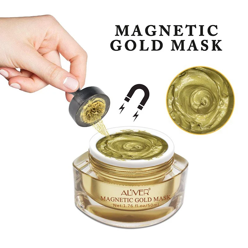 

Magnetic Gold Mask Dead Sea Mud Magnet Suck Face Brightens Biological Mud Mask Face Firming Moisture Blackhead Removal Mask