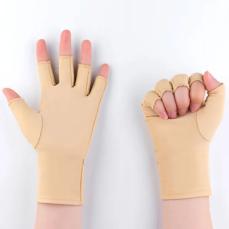 

New Thin Half-finger Gloves For Women Summer Sunscreen Ice Silk Half-finger Gloves Solid Color Elastic Stretch Gloves 7 colors