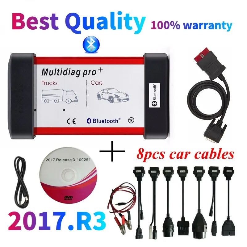 Новое поступление считыватель кодов Multidiag pro + bluetooth VD DS150E CDP Plus 2017.R3 OBDII OBD2