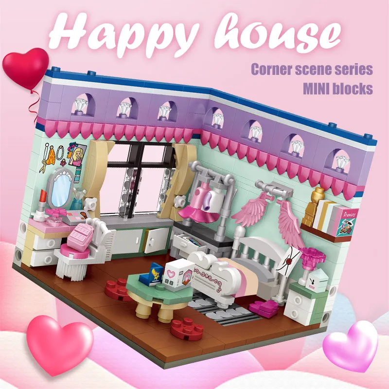 Детский конструктор Счастливый дом для девочек|Блочные конструкторы| |
