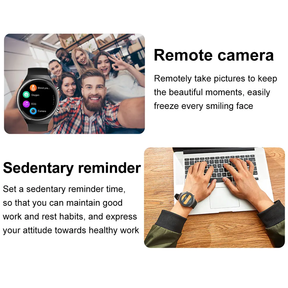 

New Round Bluetooth Call Smart Watch Q8 Heart Rate Monitor Men Women Watches Sports Smartwatch for Android IOS Huawei phone GT2e