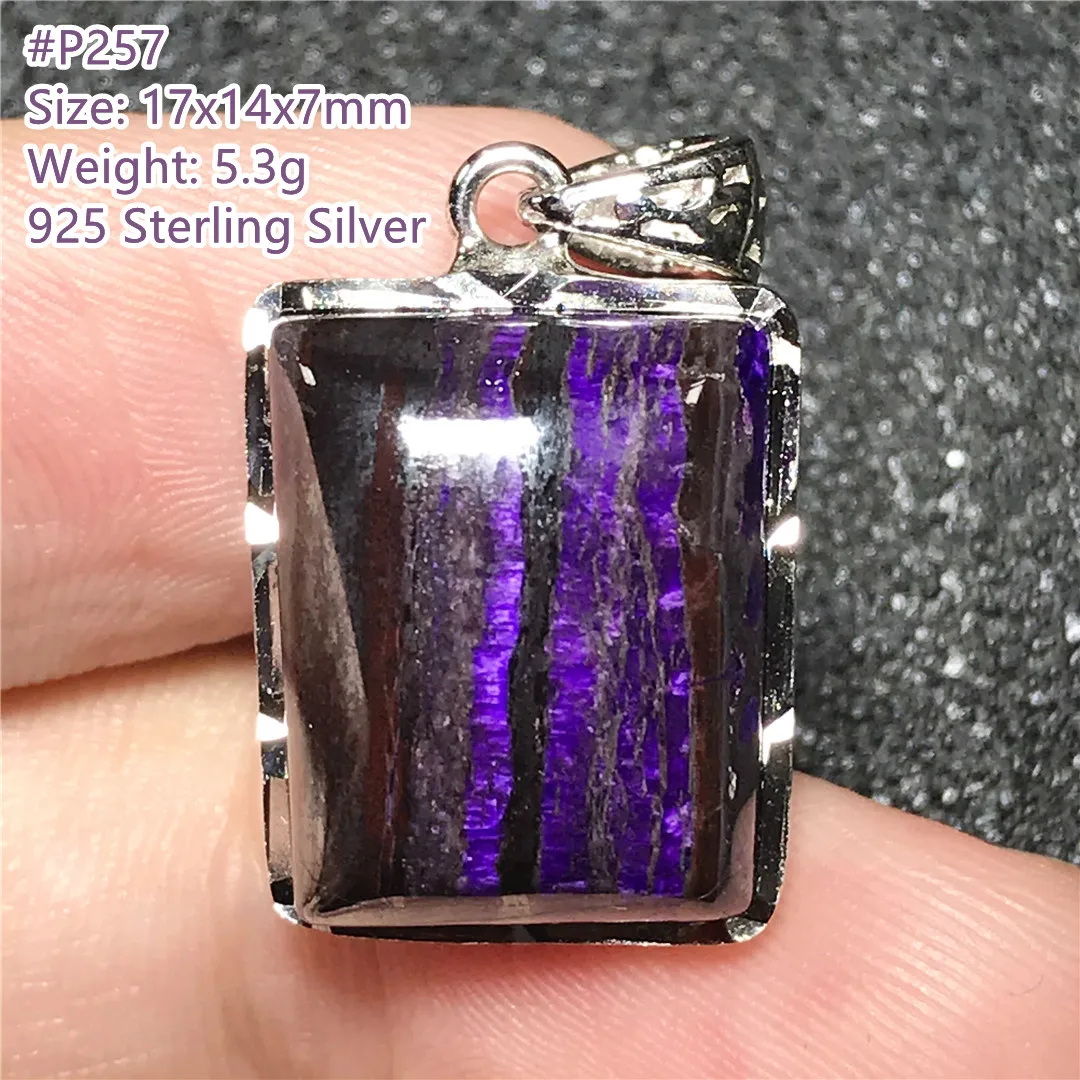 

Natural Purple Sugilite Pendant Jewelry For Women Lady Men Healing Luck Gift Crystal Silver 17x14x7mm Beads Stone Gemstone AAAAA
