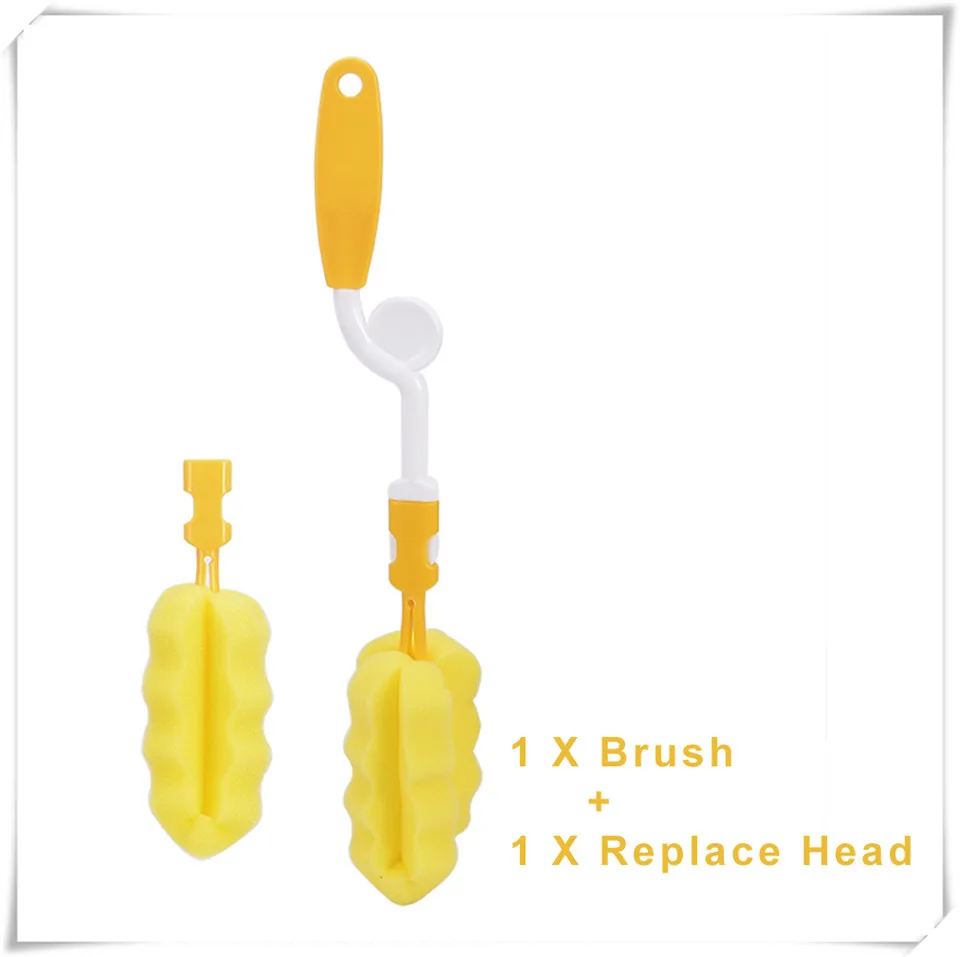 B brush 1 head 1 MSJO щетка для чистки бутылок, силиконовая щетка для чистки кружек, питьевой молока, щетка для мытья детских бутылочек, кухонная силиконовая щетка для чистки - Цвет: B brush 1 head 1
