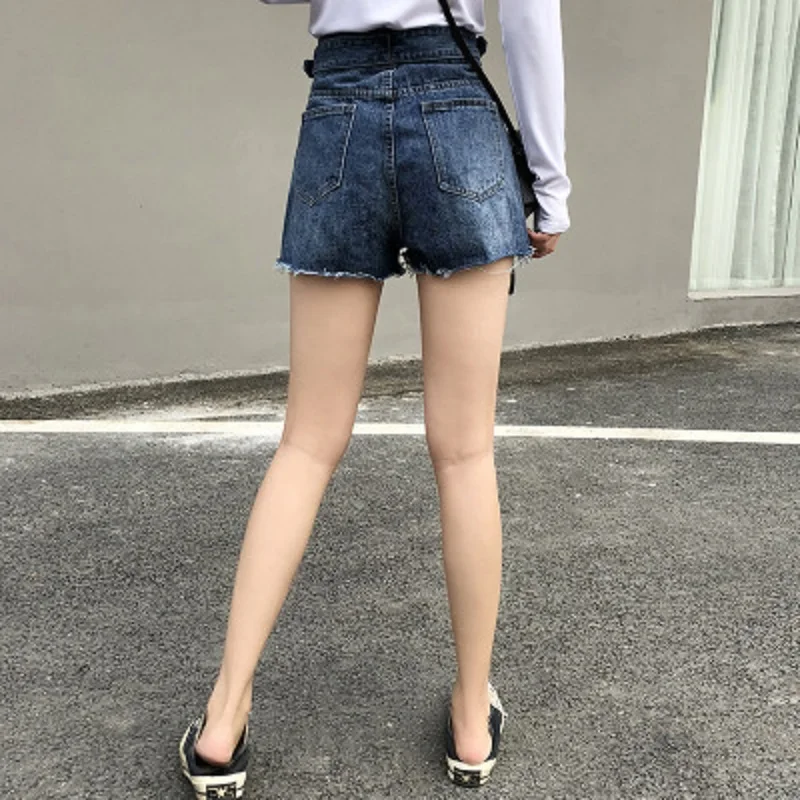 

2020 New Arrival Summer Style Female Fashion Solid Sexy Summer High Waist Hot Night Club Sexy Denim Wide Leg Shorts