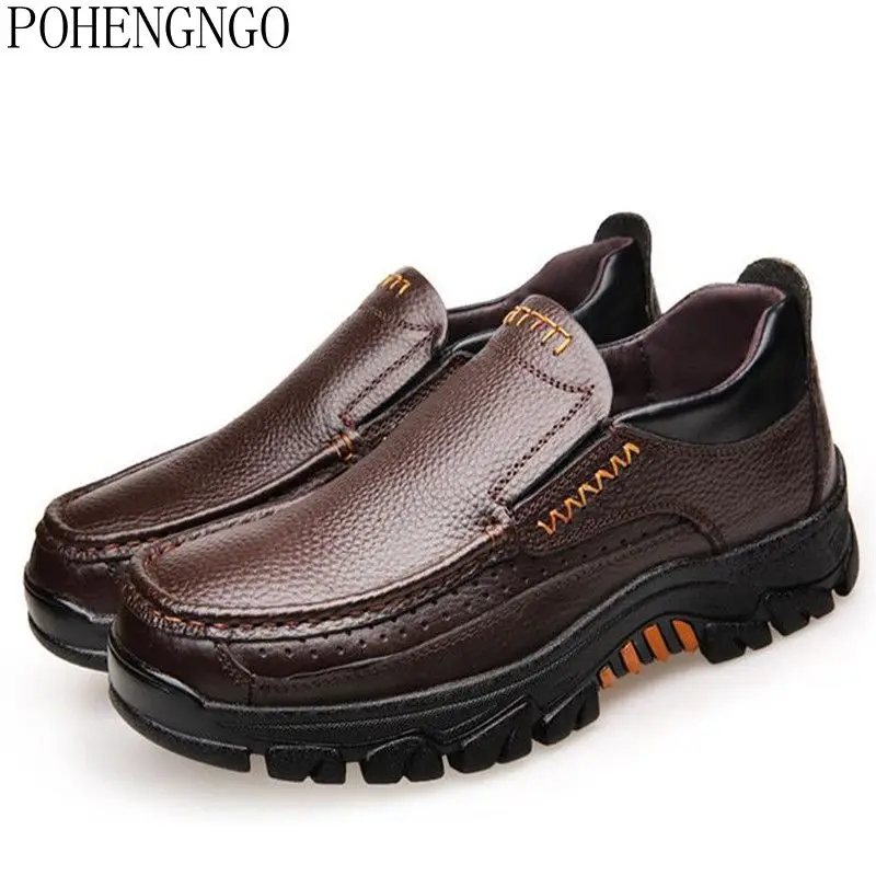 

2021 New Mens Dress Shoes Italian Leather Shoes Luxury Mens Loafers Genuine Leather Formal Shoes Men Anti-Slip Driving Shoes