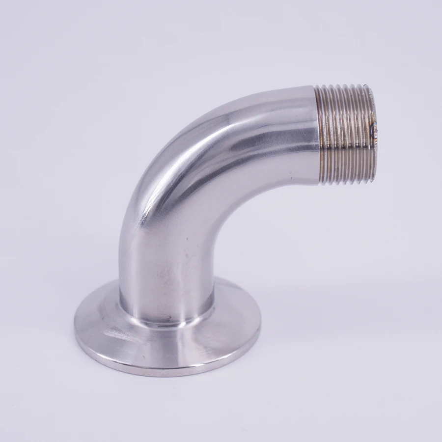 

1.5" Tri Clamp x 1/2" BSPT Male 90 Degree Elbow SUS 304 Stainless Steel Sanitary Pipe Fitting Home Brew Beer Wine