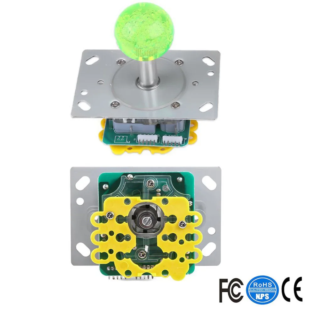 2 шт. семь разных цветов с подсветкой аркадный джойстик кристальным верхним