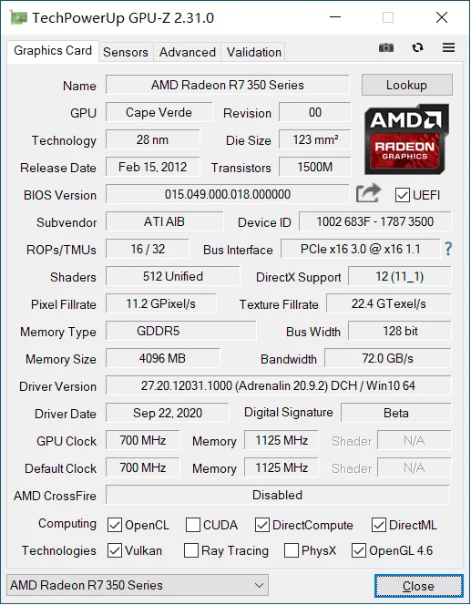 Yeston Radeon R7 350 4GB GDDR5 128bit Supports 4 screens Gaming Desktop computer PC  4K support 4*miniDP Video Graphics Cards