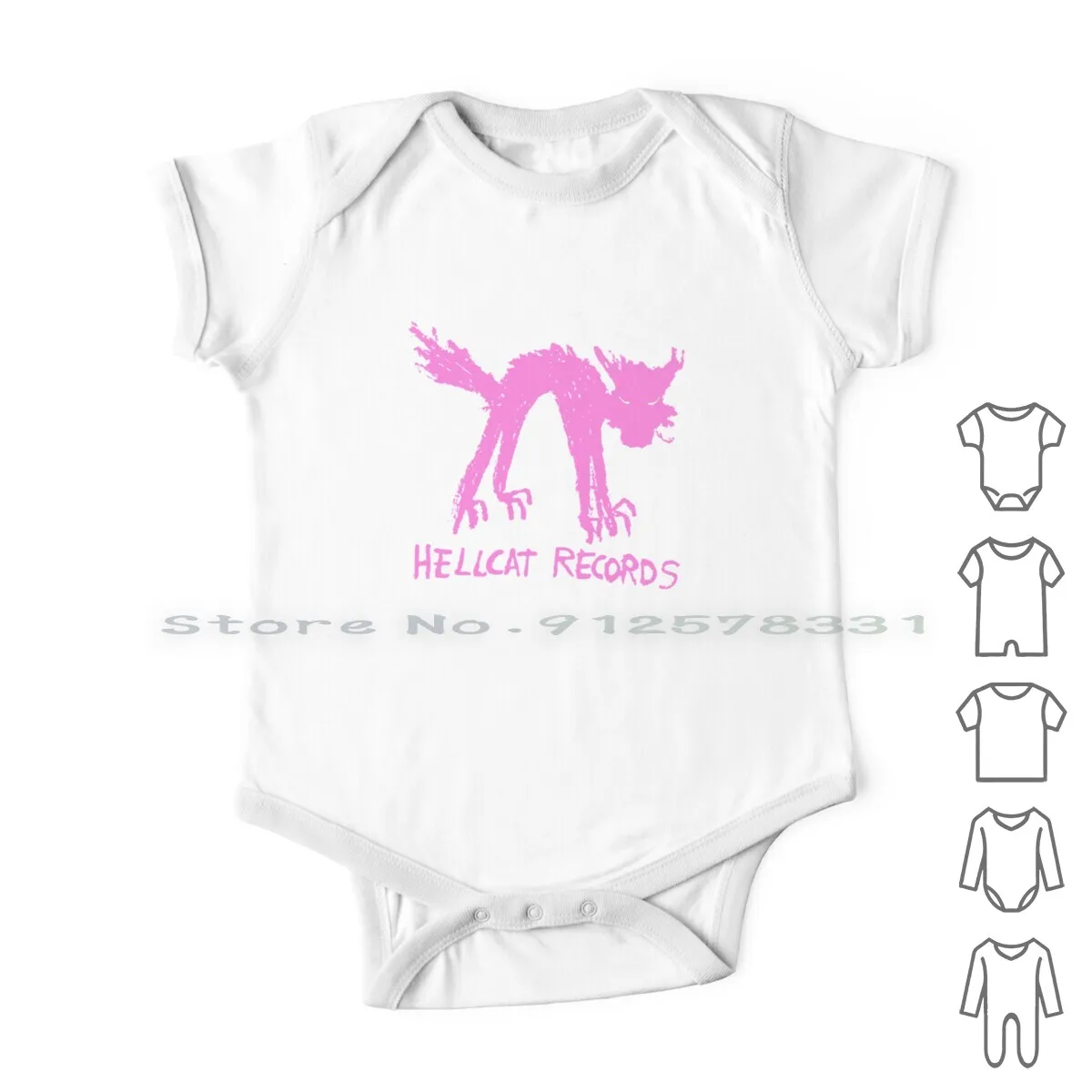 Hellcat Records Popular Newborn Baby Clothes Rompers Cotton Jumpsuits Hellcat Records Popular Independent Black Music Infant