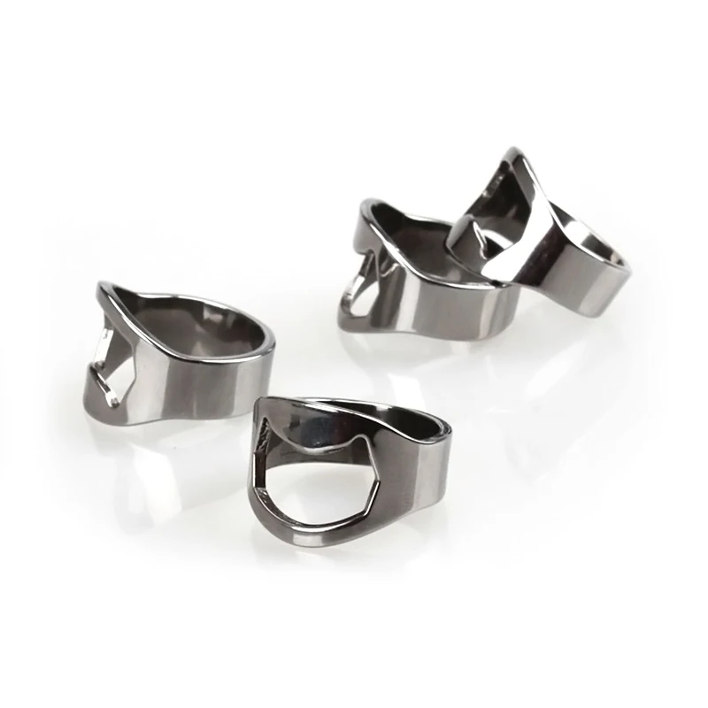 

Creative Beer Bottle Wine Opener Finger Pull Ring Bar Tool Steel F8W8