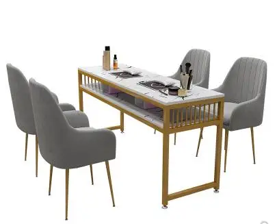 

Nail table and chair set net Red North Europe and America nail table special price economy single small double nail table new st