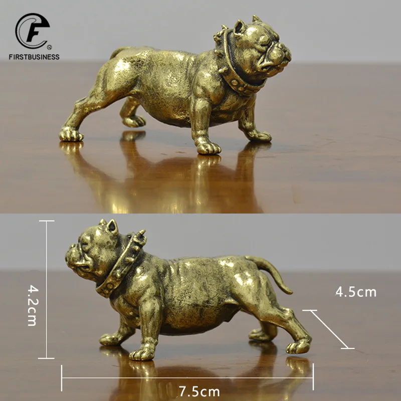 Статуэтка медного чая в китайском стиле статуэтка бульдога из чистой латуни