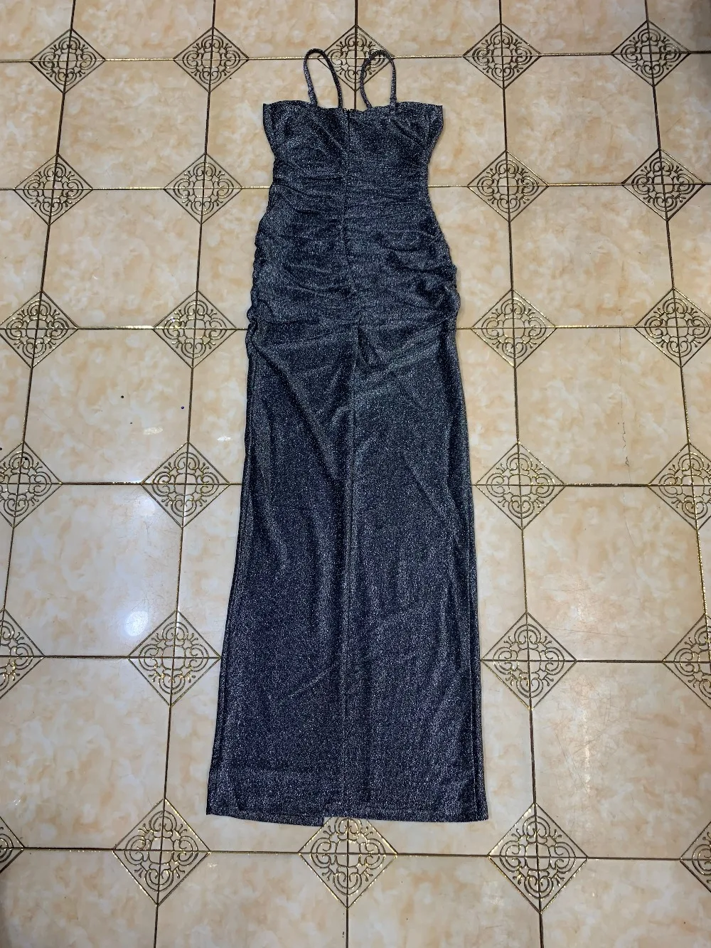 

Elegant high quality sexy women 2020 grery strapless off shoulder Vestido Celebrity evening Party Floor - length