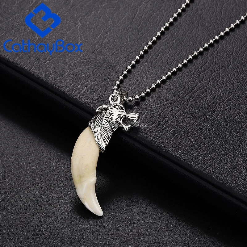 Цепочка с подвеской в виде зуба волка 24 дюйма | Украшения и аксессуары
