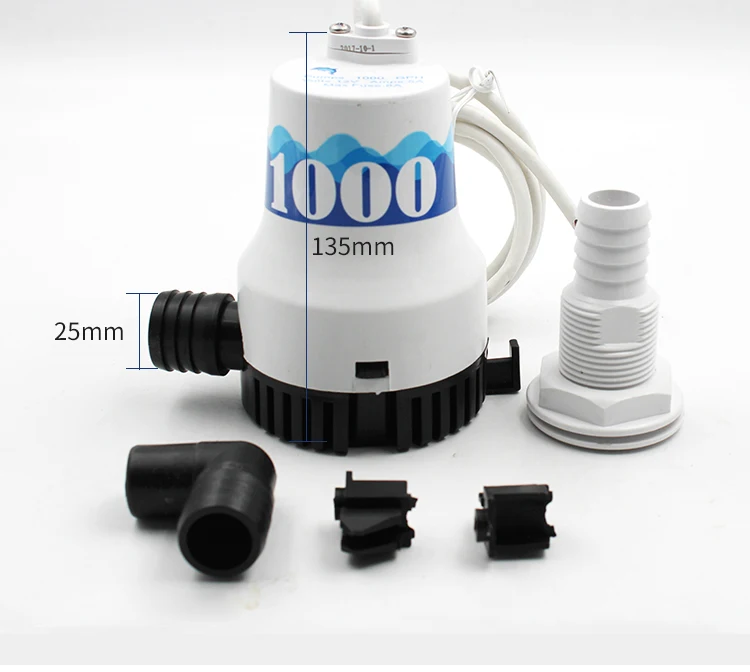 Трюмный насос 1000GPH DC 12V электрический водяной насос для aquариo погружной морской самолет мотор дома домашняя лодка