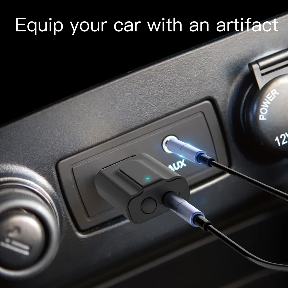 Автомобильный 5 0 Bluetooth передатчик ТВ-приемник 2 в 1 3 мм Aux HIFI стерео аудио USB