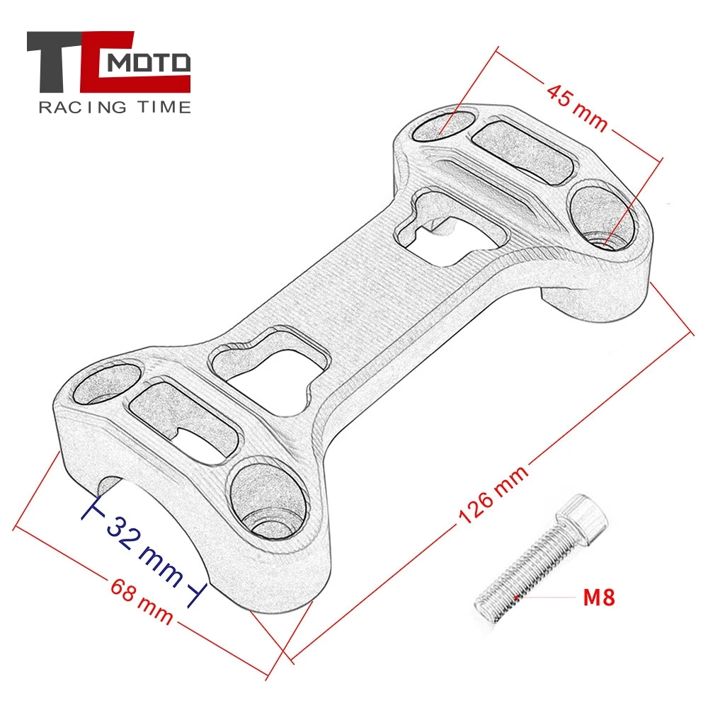 

For BMW R1200GS LC 2013-2017 Motorcycle CNC Handlebar Risers Top Cover Clamp For BMW R1200GS R 1200 GS Adventure ADV 2014-2017
