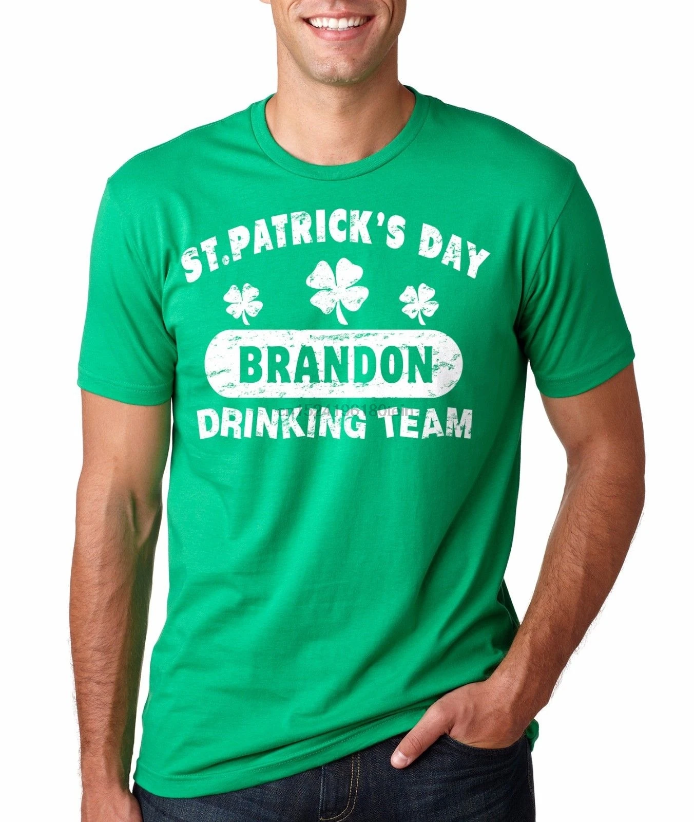 Футболка с надписью St. Patricks Day Drinking Team | Мужская одежда