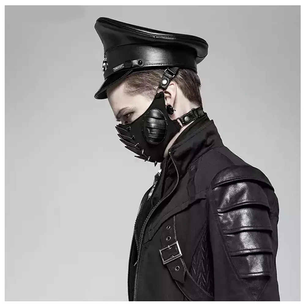 

100% Leather Germany Officer Visor Cap Army Hat Cortical Military Hats Police Cap Cosplay Halloween Hat Size M L XXL