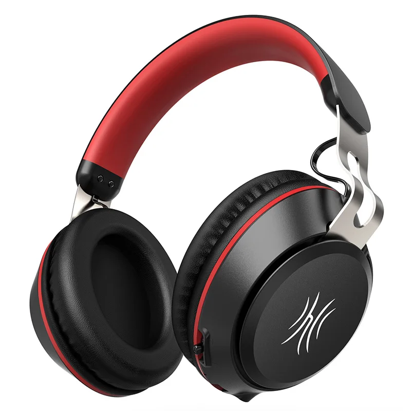 Black-Red Oneodio, стерео, Bluetooth 5,0, наушники, портативная, беспроводная, Handsfree, музыкальная гарнитура с микрофоном, Накладные наушники для iPhone, Xiaomi - Цвет: Black-Red
