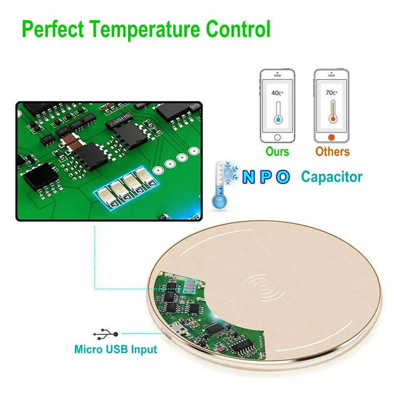 Wireless Charger Ultra Thin Aviation Aluminum CNC Unibody Fast Charging Pad Black for iPhone Xs Max X 8 Plus Samsung Note9 S10 |