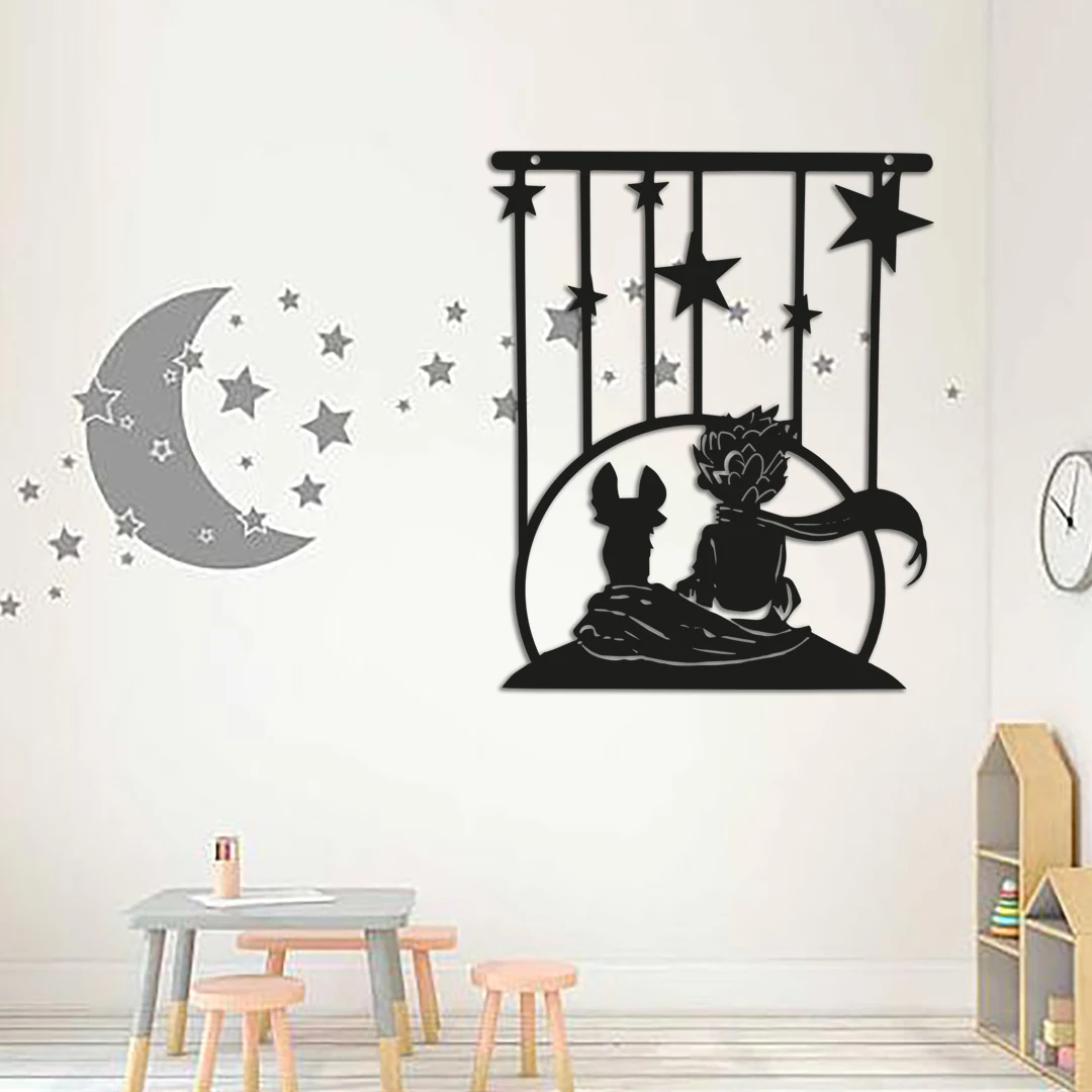 

Metal Wall Decor and Art, Little Prince, Metal Art Decor Home Babyroom Kidsroom