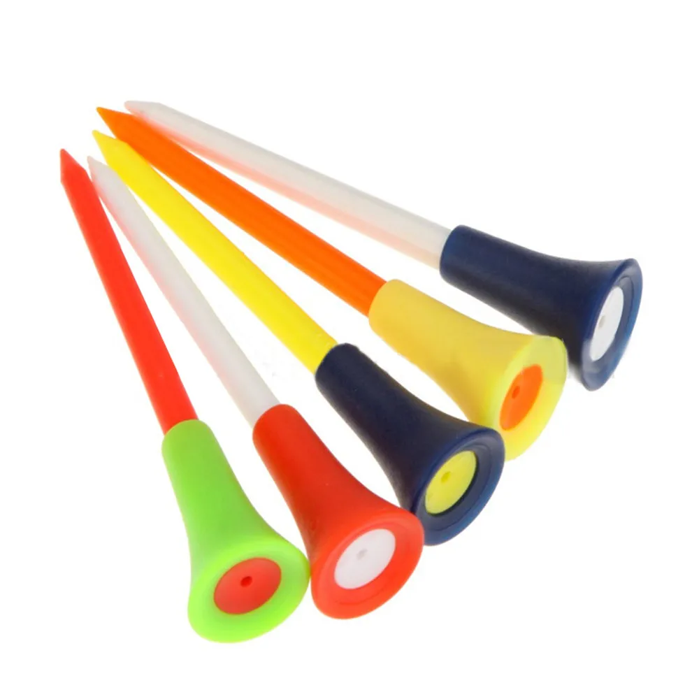 30PC Multi Color Plastic Golf Tees 83mm Durable Rubber Cushion Top Tee Random durable Outdoor sports Accessories |