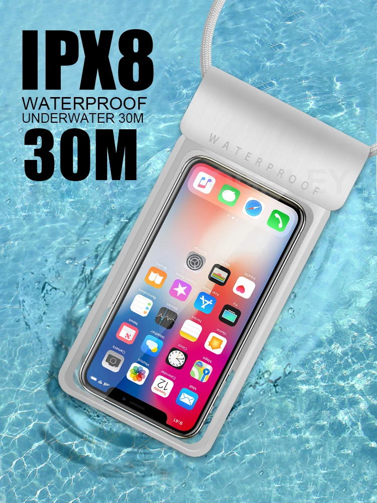 Универсальный Водонепроницаемый Чехол IPX8 для iPhone 12 11 13 Pro Max X Huawei Xiaomi Redmi Samsung