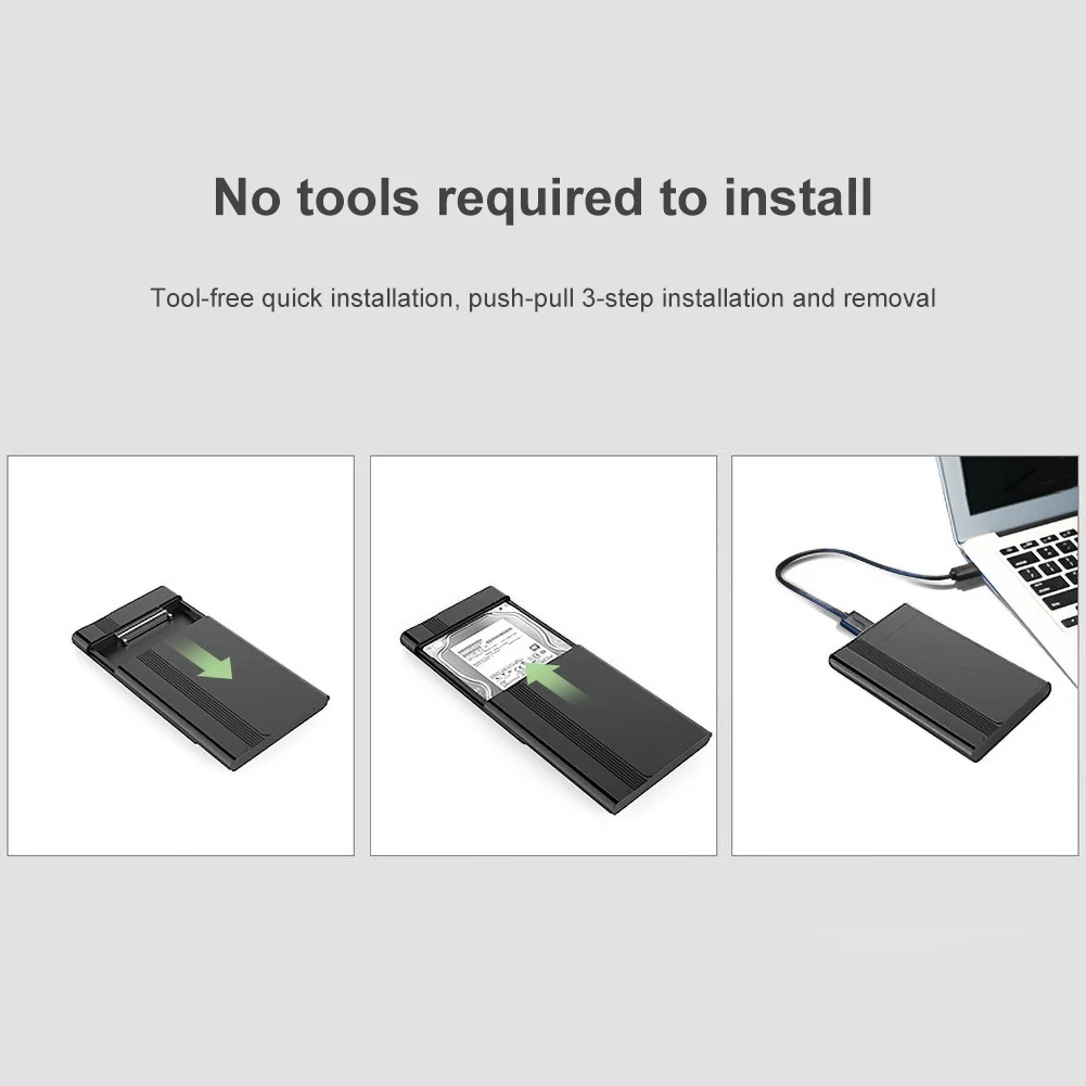

HDD Case 2.5 inch SATA to USB 3.0 SSD Adapter Hard Disk Drive Box External HDD Enclosure for Notebook Desktop PC