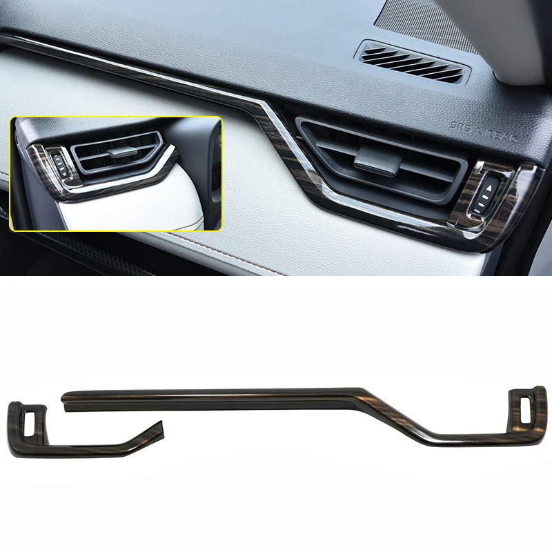 LHD For Toyota RAV4 XA50 2019 2020 Car Styling Wood Grain Inner Side Central Outlet Air Vent Panel Cover Trim 2pcs | Автомобили и