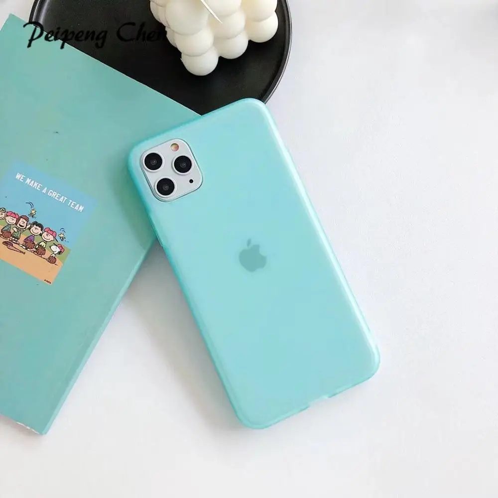 Простой деловой Прозрачный чехол для iPhone 8 7 6 S Plus 11 Pro Max X XS мягкий силиконовый из