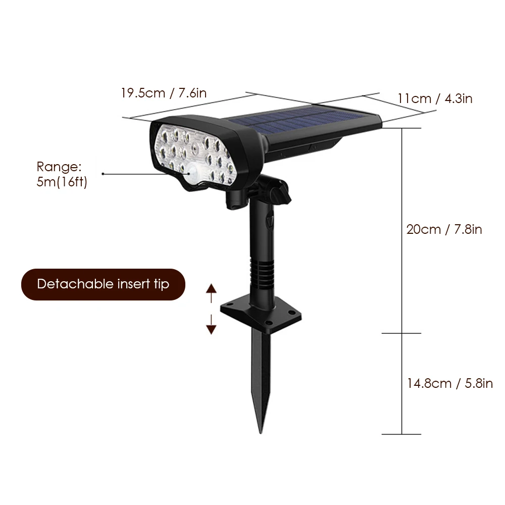 Открытый Кемпинг настенный фонарь беспроводной датчик движения солнечный