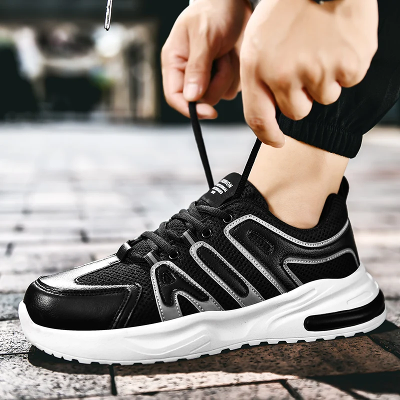 

Original Jogging Sneakers For Men Summer Mesh Male Athletic Shoes Breathable Sport Shoes For Men Lace Up Running Shoes Youth