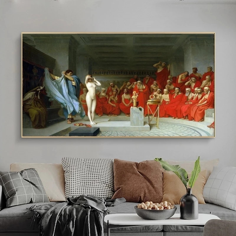 Знаменитые Картины фрине во дворе холст художественные плакаты и принты