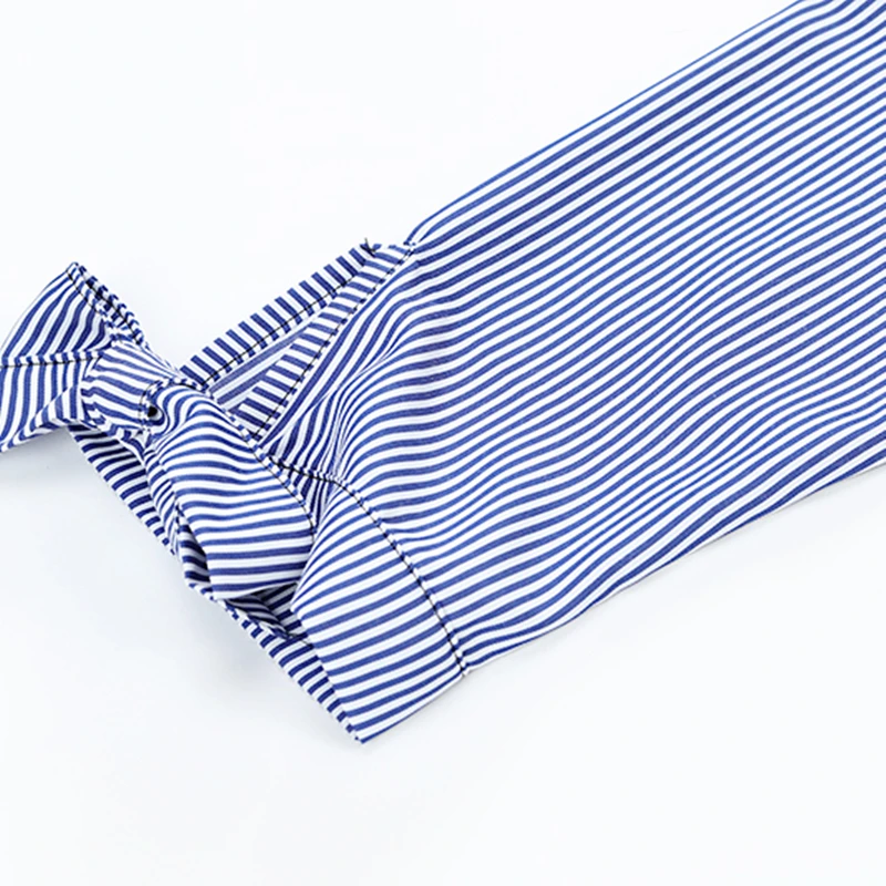 Женское платье-рубашка с V-образным вырезом длинным рукавом | Женская одежда