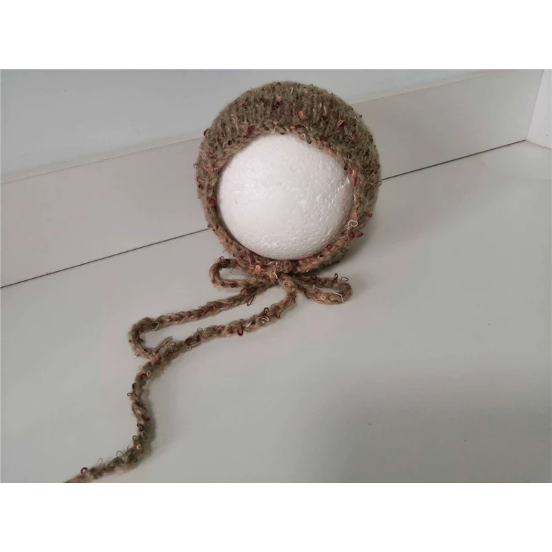 Шерстяная вязаная шапочка для новорожденного малыша младенцев крючком шапка