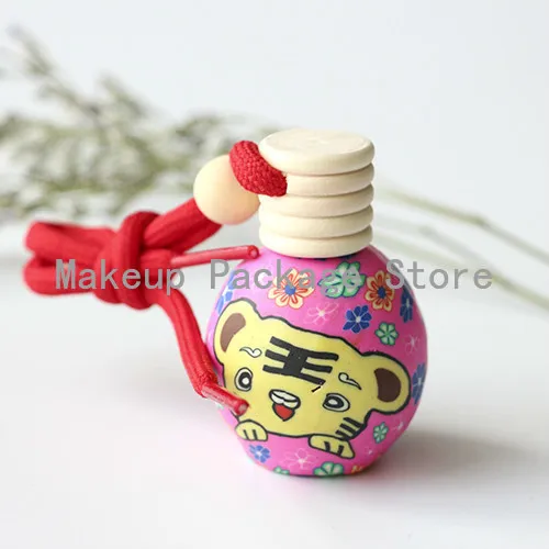 

10/20/40pcs Empty 15ml Polymer Clay Perfume Bottle Car pendant ornaments DIY Refillable Container Hanging Essential Oil Storage