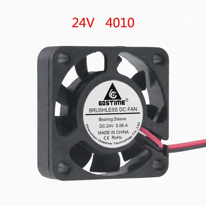2pcs/lot 40*40*10mm DC5V 12V 24V sleeve bearing 4cm 4010 cooling fan brushless axial | Инструменты