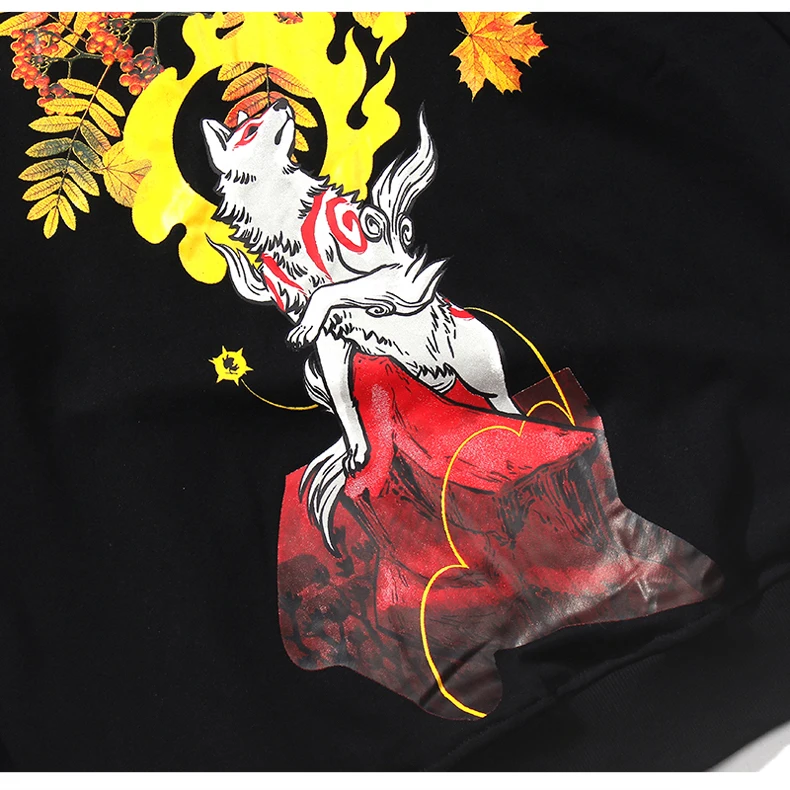 

Funny Yellow Leaves Men Hoodies Women HarajukuFelpe Outerwear Hip Hop Brand Printing Brand 2019 Streetwear