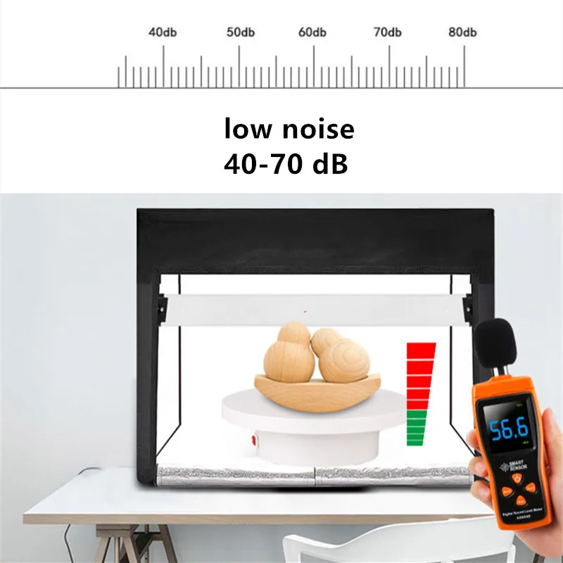 Вращающийся поворотный стол для фотографий с USB-регулятором скорости вращения на