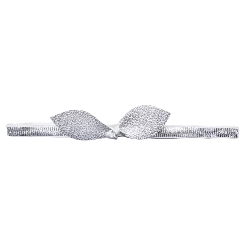 B headband Украшение для детей, повязка на голову, повязка для малышей для маленьких девочек с блестками золотистого цвета с бантом и повязкой на голову, серебристого цвета с заячьими ушками заколки головной повязки аксессуары для волос - Цвет: B headband